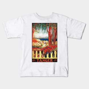 Moroccan Travel Poster: Tangier Kids T-Shirt